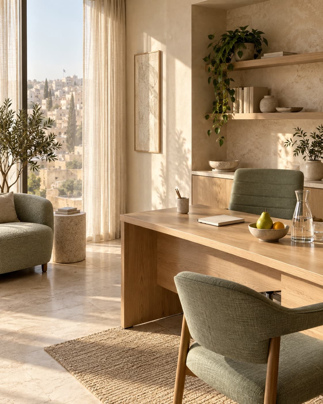 Sunlit nutrition consultation room